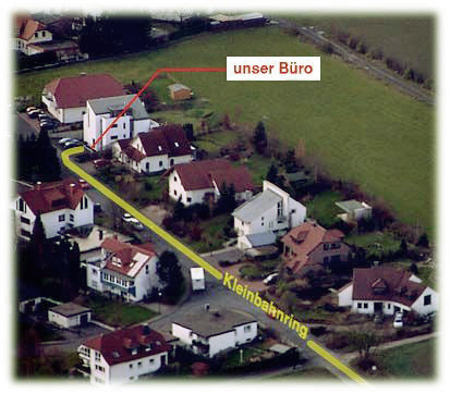 aerial view: Kleinbahnring and office